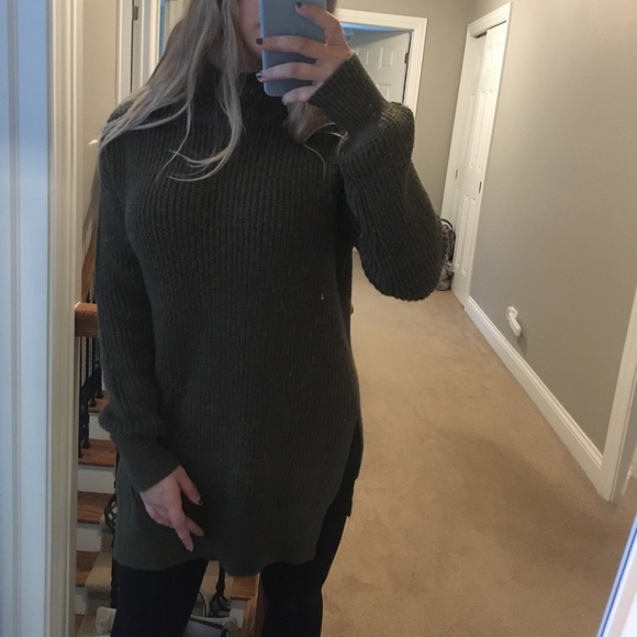 Long olive grey sweater from Nordstrom - Picture 6 of 6